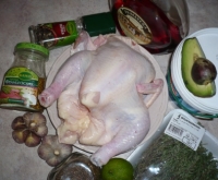 ингредиенты для курицы с авокадо